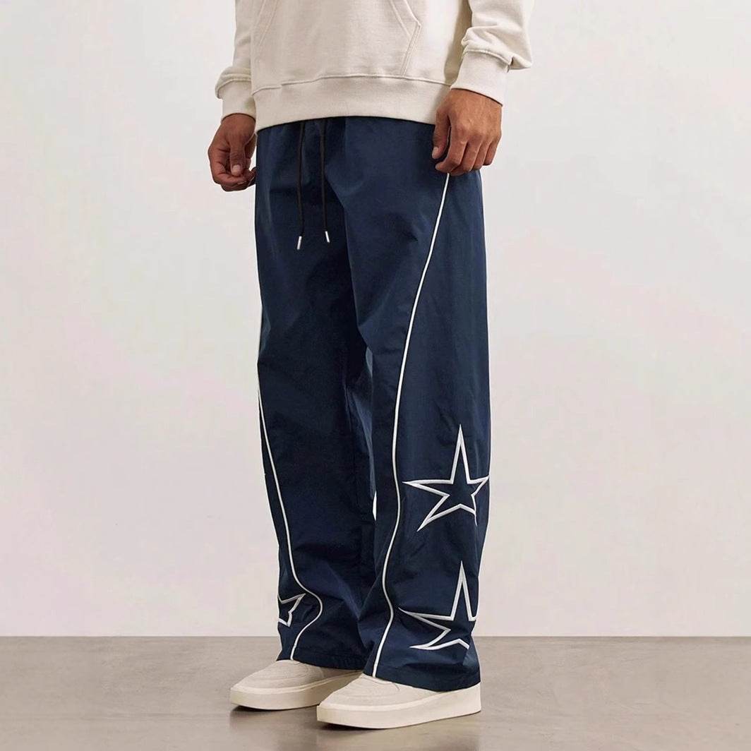 Navy Blue Embroidered Leisure High Street Retro Trousers Male O1CN01poF6GJ1W58dqnCLLO__2691452736-0-cib Print Material