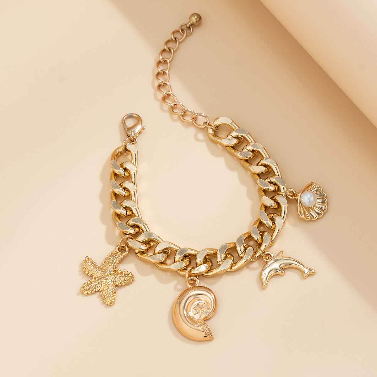 Creative Boho Conch Dolphin Starfish Pendant Choker Necklace Bracelets Women Trendy Vintage Tassel Chain Grunge Jewelry Fashion Jewelry O1CN01r123F323L3cdXOnub__1005997238-0-cib Print Material