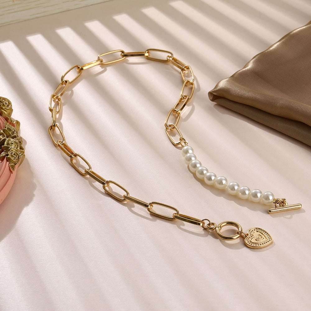 Ins Fairy Temperamental Pearl Love Necklace O1CN01sPj4wI1FHBOhSLqPr-4080940461-0-cib-_5 Print Material