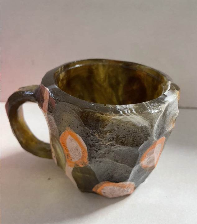 Rock 10cm High No inner liner 400ml Resin Mineral Crystal Coffee Mugs With Handles Elegant Fake Mineral Crystal Cup For Workplace Home Decor Christmas Gift Kitchen Gadgets a23685d9-3b11-473b-a234-bd823a20282c Print Material