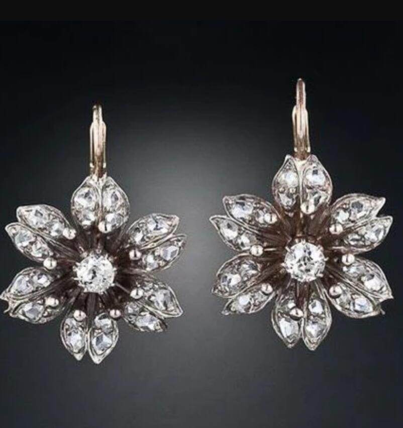 Earrings B Female Geometric Circular Zircon Earrings aad13fcd-aa7c-44db-9407-e0a2f57feafd