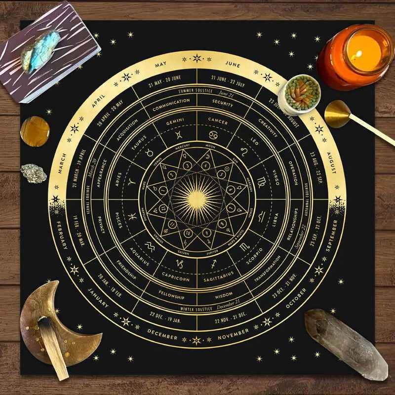 Tarot Tablecloth Board Game Decorative Cloth Have Your Power Mandala Moon Phase Floral Butterfly Tablecloth ad9545a1-3027-4bf0-bcb6-7576b820021d Print Material