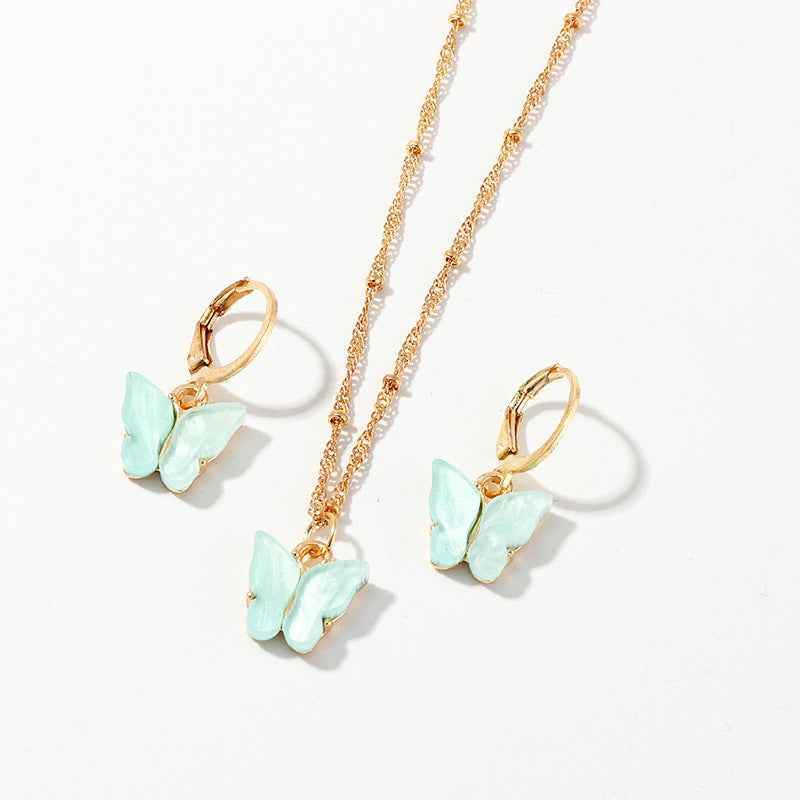 SZ0417lvse Butterfly Necklace and Earring Set ae65388b-c388-4fe0-b630-417d505ab496 Print Material