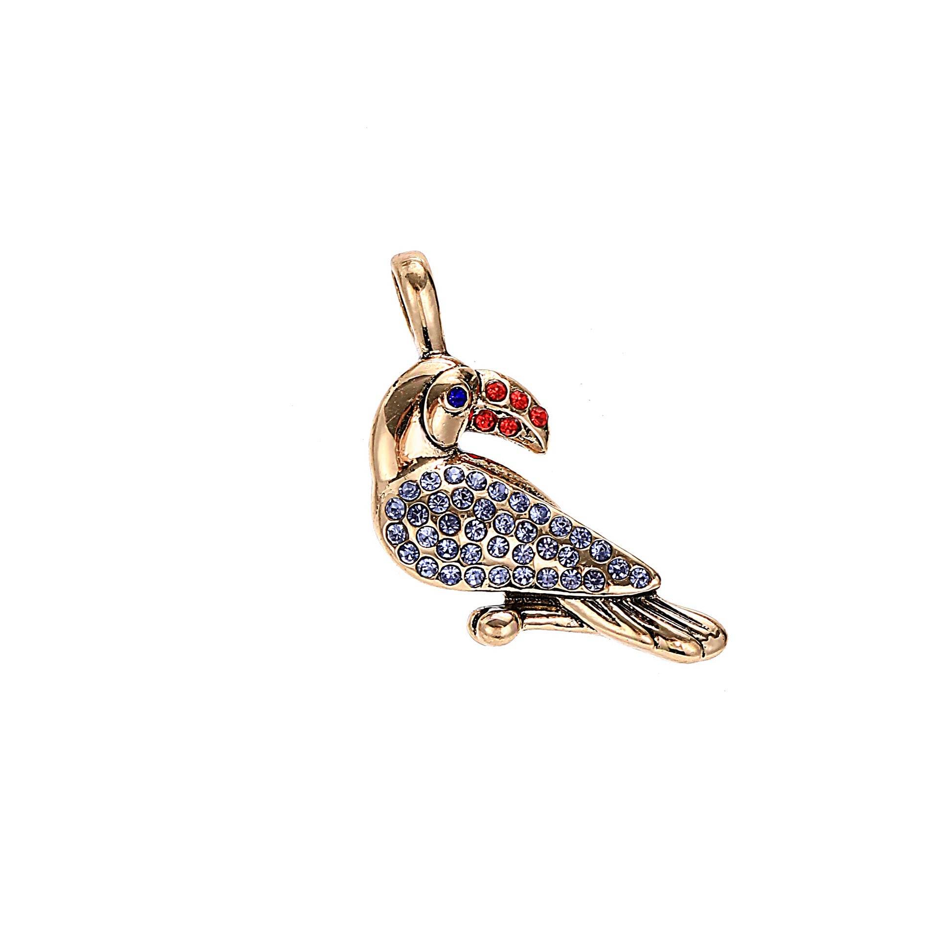 Toucan Pendant Only Gold Summer Fruit Wind Watermelon Pendant Elephant Color Zircon Necklace 18K Gold afe59adb-31f9-451f-8b2d-e431c30ce9f1