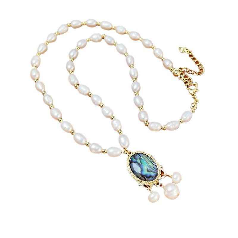 Freshwater Pearl Abalone Shell Necklace Fashion b1027859-349b-4ad1-9505-1535ec81057c Print Material