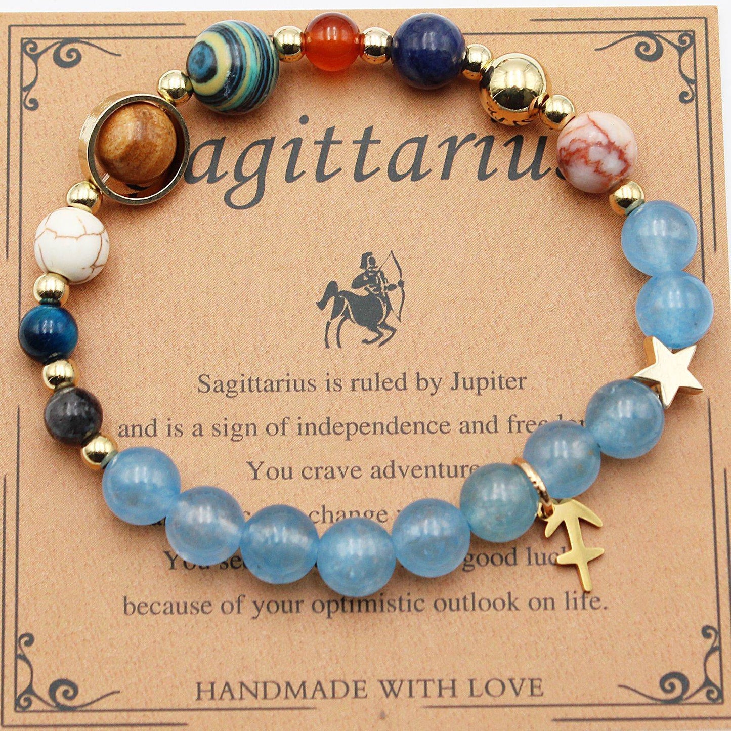 Sagittarius Twelve Constellations Bracelets Natural Stone Beaded Eight Planets b287df46-e4ee-4adb-a74e-9e6e2d5c8123 Print Material