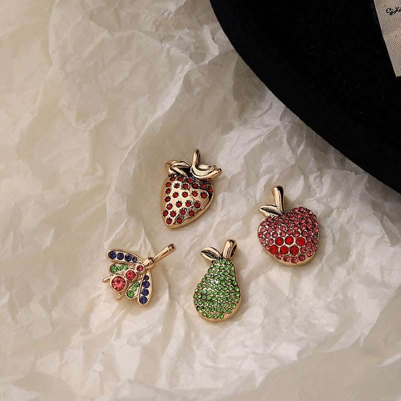 Summer Fruit Wind Watermelon Pendant Elephant Color Zircon Necklace 18K Gold b8b7fa36-a66a-4507-af41-cf2474c4da2d-_4