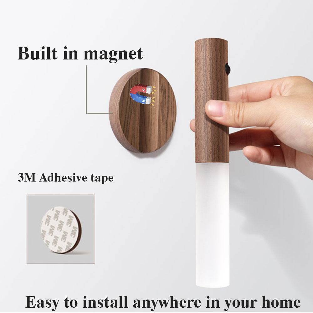 Auto LED USB Magnetic Wood Wireless Night Light Corridors Porch Lights PIR Motion Sensor Wall Light Cabinet Lamp b93ca8f1-d464-4b78-b226-a99bcbf55dc2 Print Material