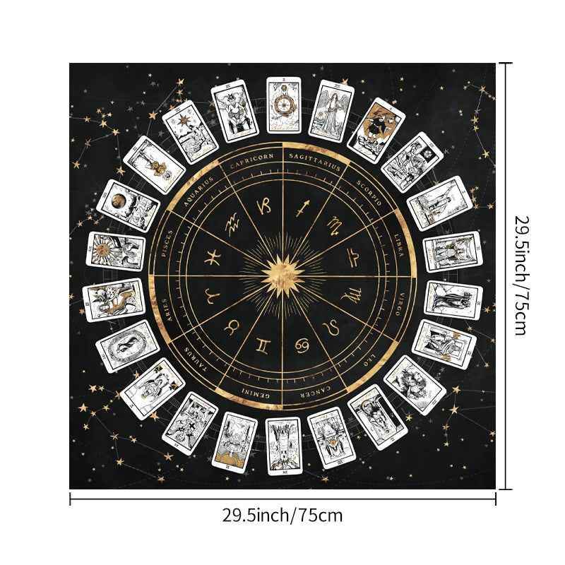 JP159 Tarot Tablecloth Board Game Decorative Cloth Have Your Power Mandala Moon Phase Floral Butterfly Tablecloth ba38253f-0249-4de1-9c6c-74be7b2eeb24 Print Material