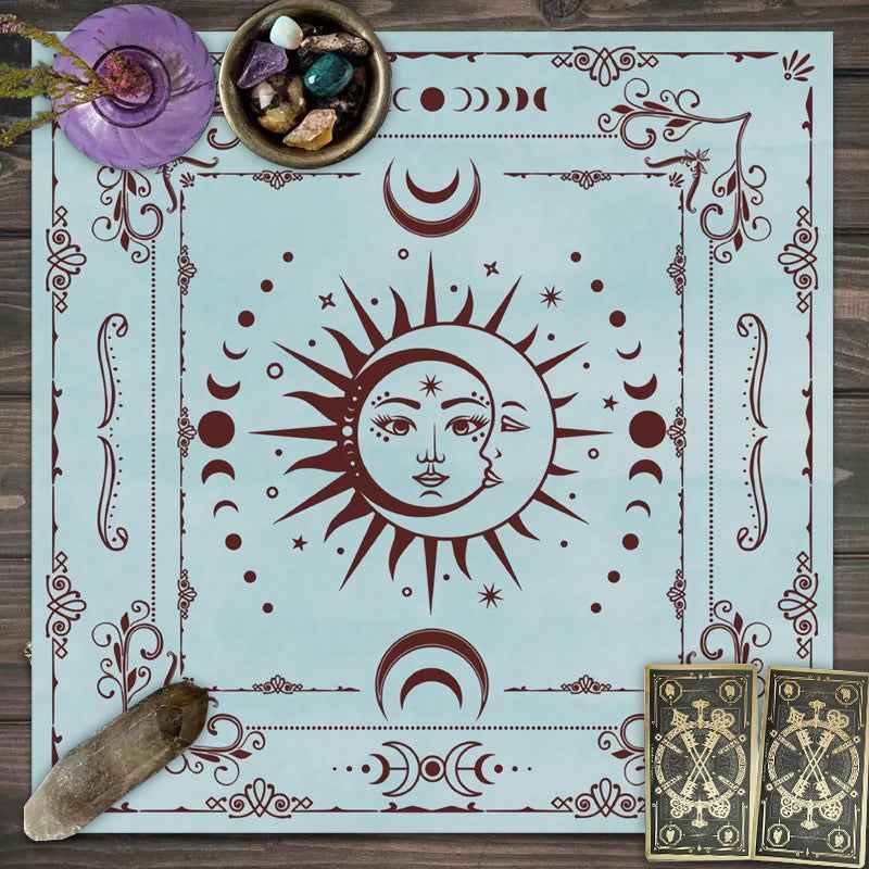 JP118 Tarot Tablecloth Board Game Decorative Cloth Have Your Power Mandala Moon Phase Floral Butterfly Tablecloth bff32b36-8b51-4952-a7cc-0960416c52fb Print Material