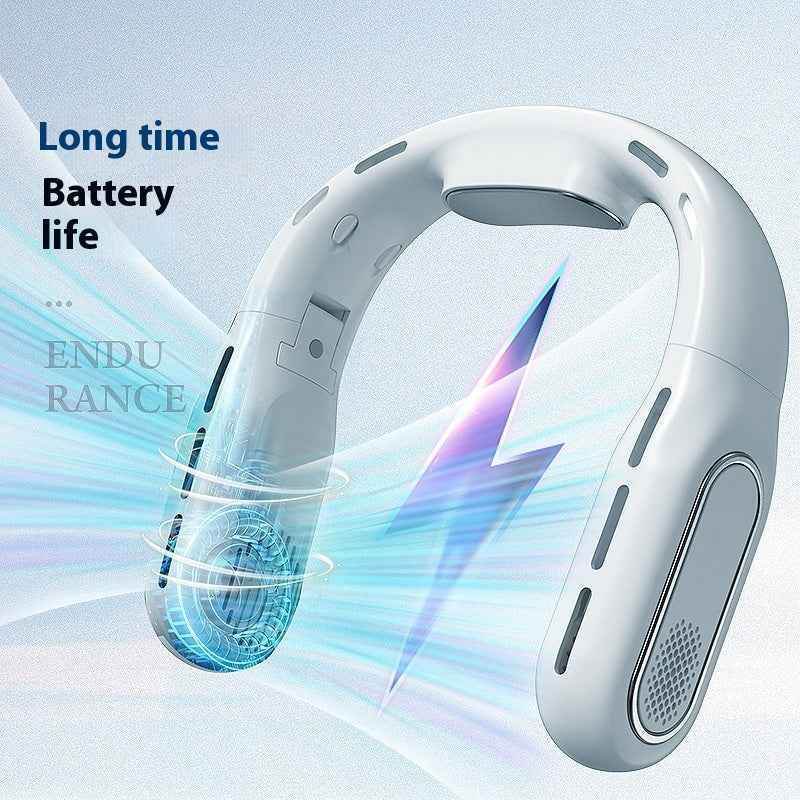 Portable Bladeless Hanging Neck Fan – Rechargeable, Lightweight & Ultra-Quiet Personal Cooling Fan c1510fa1-5bab-4a8b-a6d1-5ab58855f69e