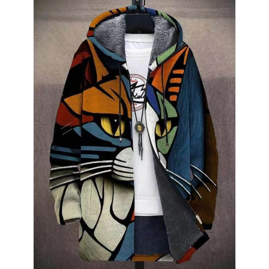 Men's Coat Winter Print Plush Lining Thick Windproof Jacket Long Sleeve Zipper ca27ae4d-eb7f-402e-9d9d-6009e8a8568b-_5