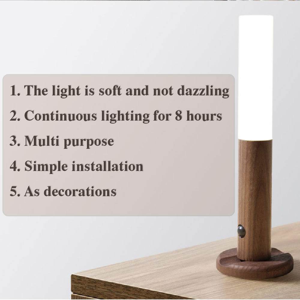 Auto LED USB Magnetic Wood Wireless Night Light Corridors Porch Lights PIR Motion Sensor Wall Light Cabinet Lamp cb009ad6-6a56-480e-a3eb-d67b630361c2 Print Material