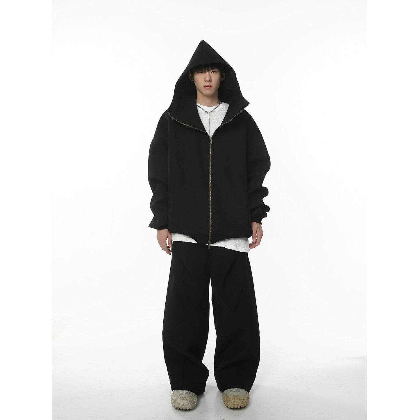 American Retro High Street Double-headed Zipper Casual Pants d1c5950c-3e14-43af-8990-e78556ce3dec Print Material