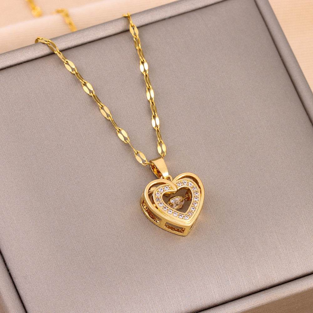 8018 Smart Love Double-layer Love Necklace With Rhinestones Titanium Steel Pendant Fashion Jewelry Woman Valentines Day Gift d31f2054-09c9-4380-8c7a-5c95b0cdfe14_51c7f9d6-f24e-44e2-88f4-4b49d0645878 Print Material