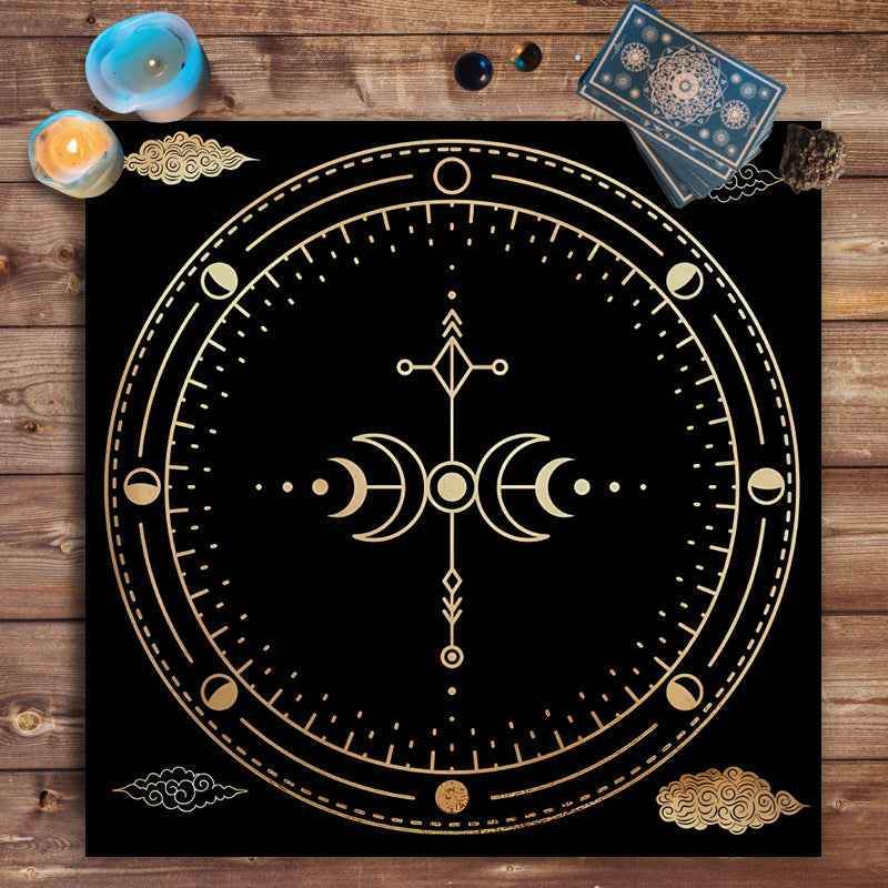 JP144 Tarot Tablecloth Board Game Decorative Cloth Have Your Power Mandala Moon Phase Floral Butterfly Tablecloth d400ceb1-8162-4ad7-9868-d06dde962160 Print Material