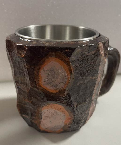 Rock 10cm High Flat mouthed inner liner 400ml Resin Mineral Crystal Coffee Mugs With Handles Elegant Fake Mineral Crystal Cup For Workplace Home Decor Christmas Gift Kitchen Gadgets d56ae62c-6e14-4261-9c29-22bb911e3cff Print Material