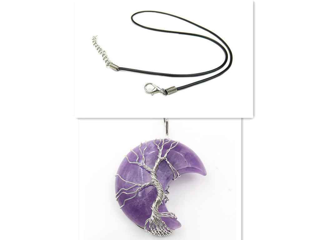 Amethyst Handmade Moon Crystal Tree of Life Pendant Necklace – Elegant &amp; Meaningful Jewelry d97a891a-965b-4a06-9aa3-2a3560754c11 Print Material