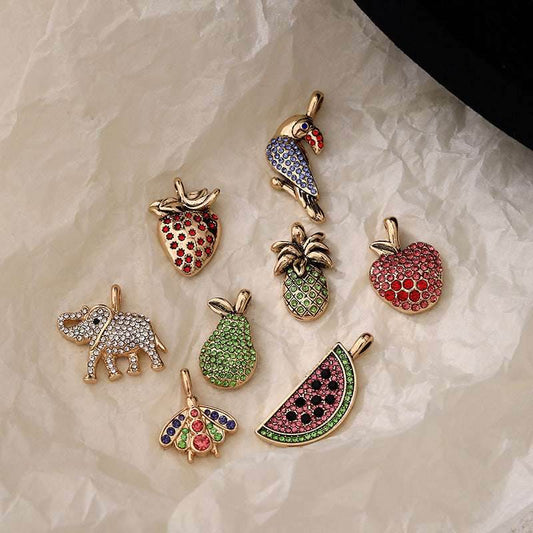 Summer Fruit Wind Watermelon Pendant Elephant Color Zircon Necklace 18K Gold dd6d0d3e-abf7-4886-9843-39f4444237d9-_1