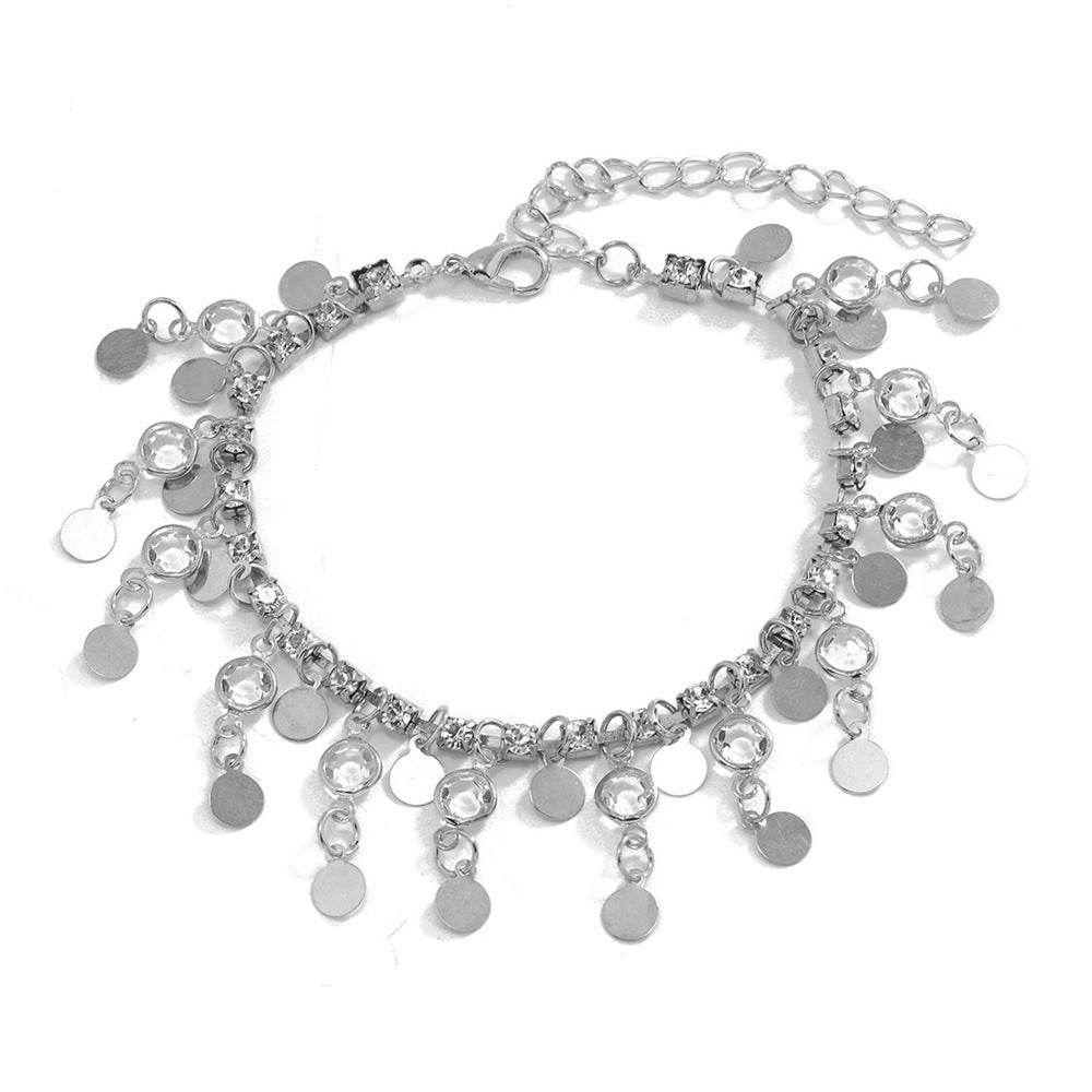 Silver Women's Anklet Fashionable All-Match High-Grade Beach deeb69e4-8451-4b47-8bfc-782f113acf0f