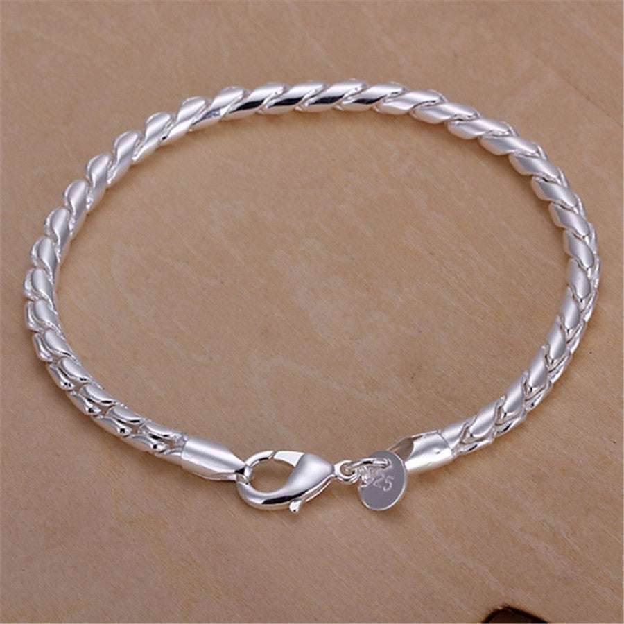 925 Silver Plated Fashion Solid Round Snake Bracelet e88802b8-f234-4a90-aaab-e285ec3b3811-_1
