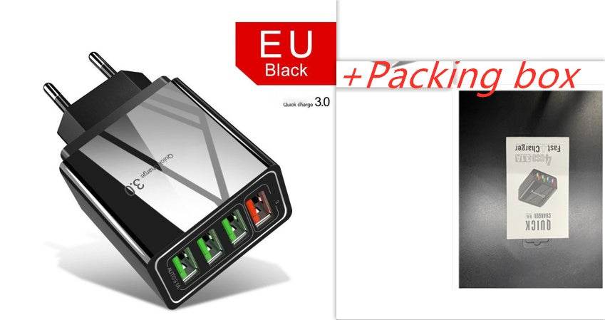 Black Box packaging EU Illuminated 4USB Mobile Phone Charger 3A Charging Head f3ec31c2-a297-425a-aafc-351cbb2ddf92 Print Material