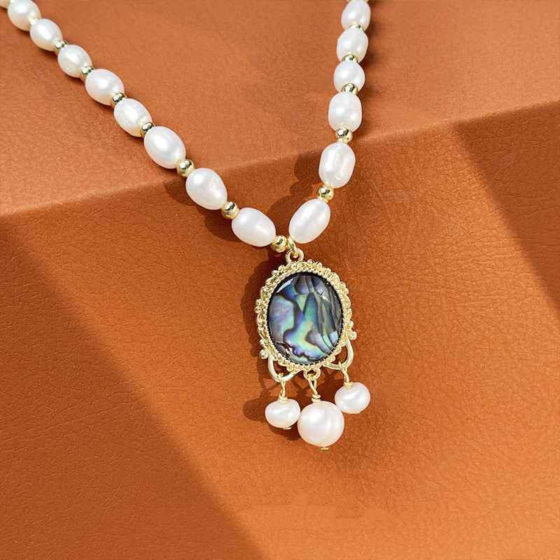 Freshwater Pearl Abalone Shell Necklace Fashion f422684e-f486-499c-a33e-ec05b01a7703 Print Material