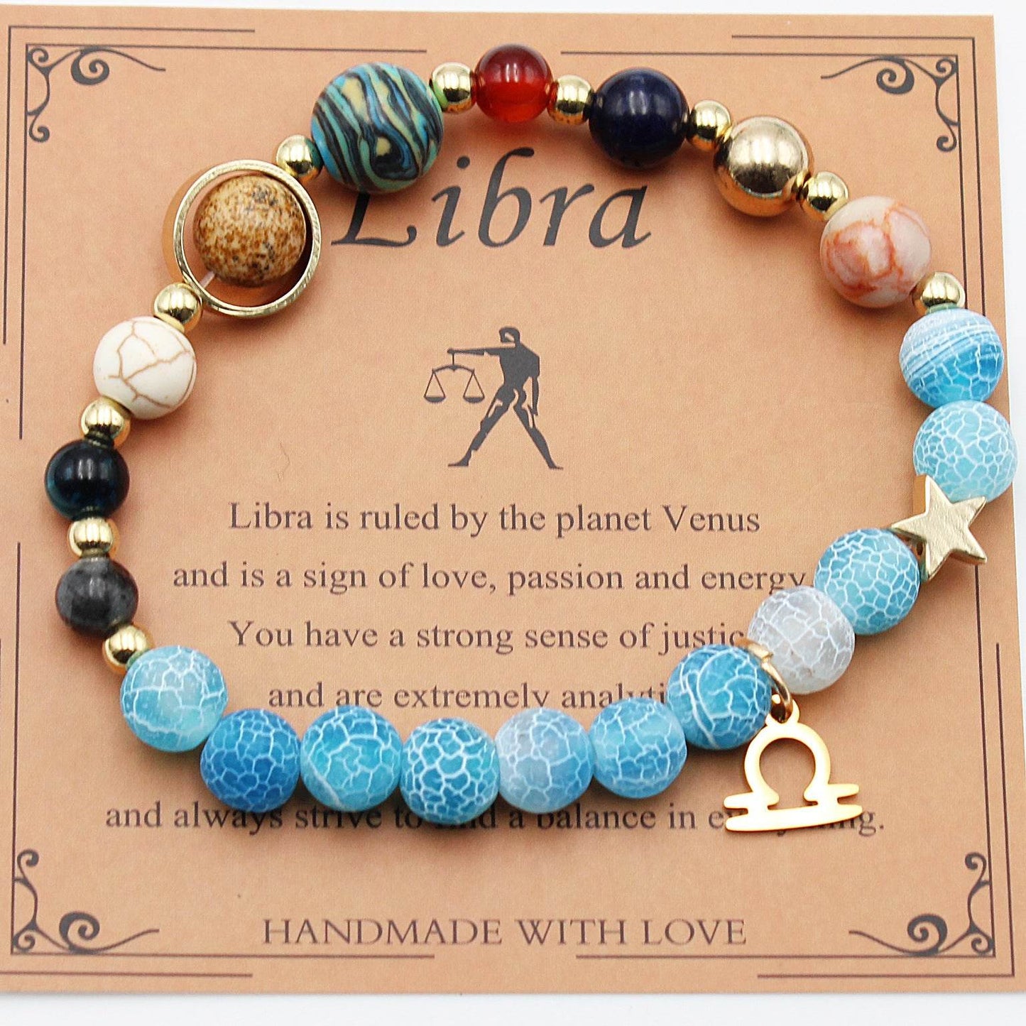 Libra Agate Burst Flower Twelve Constellations Bracelets Natural Stone Beaded Eight Planets f508d8fb-586c-4b50-b3cb-a3ae25a1b720 Print Material