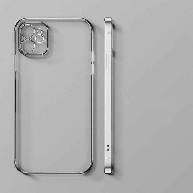 Silver Iphone12pro Max Transparent Ultra-thin All-inclusive Mobile Phone Case f7178ea4-e307-4c82-961f-9e8da275f425 Print Material