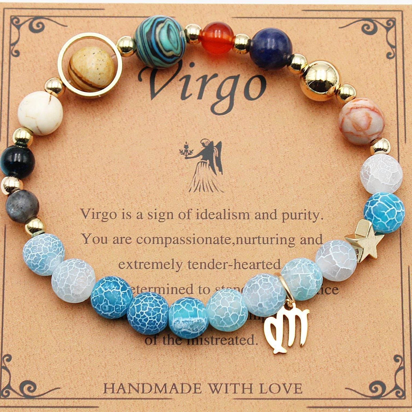 Viego Agate Flowers Twelve Constellations Bracelets Natural Stone Beaded Eight Planets fde11447-55b0-42aa-83ab-68066dcc81a1 Print Material