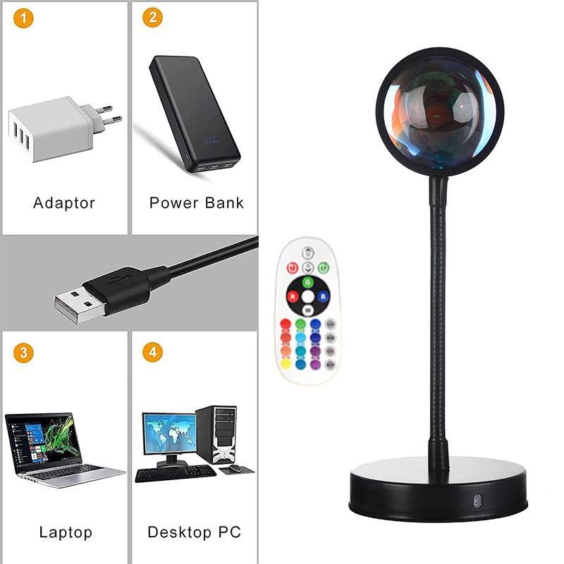 USB Desk Lamp – Rainbow Projection with Remote Control fea675d0-4147-418a-84a0-42ce71550d0e Print Material