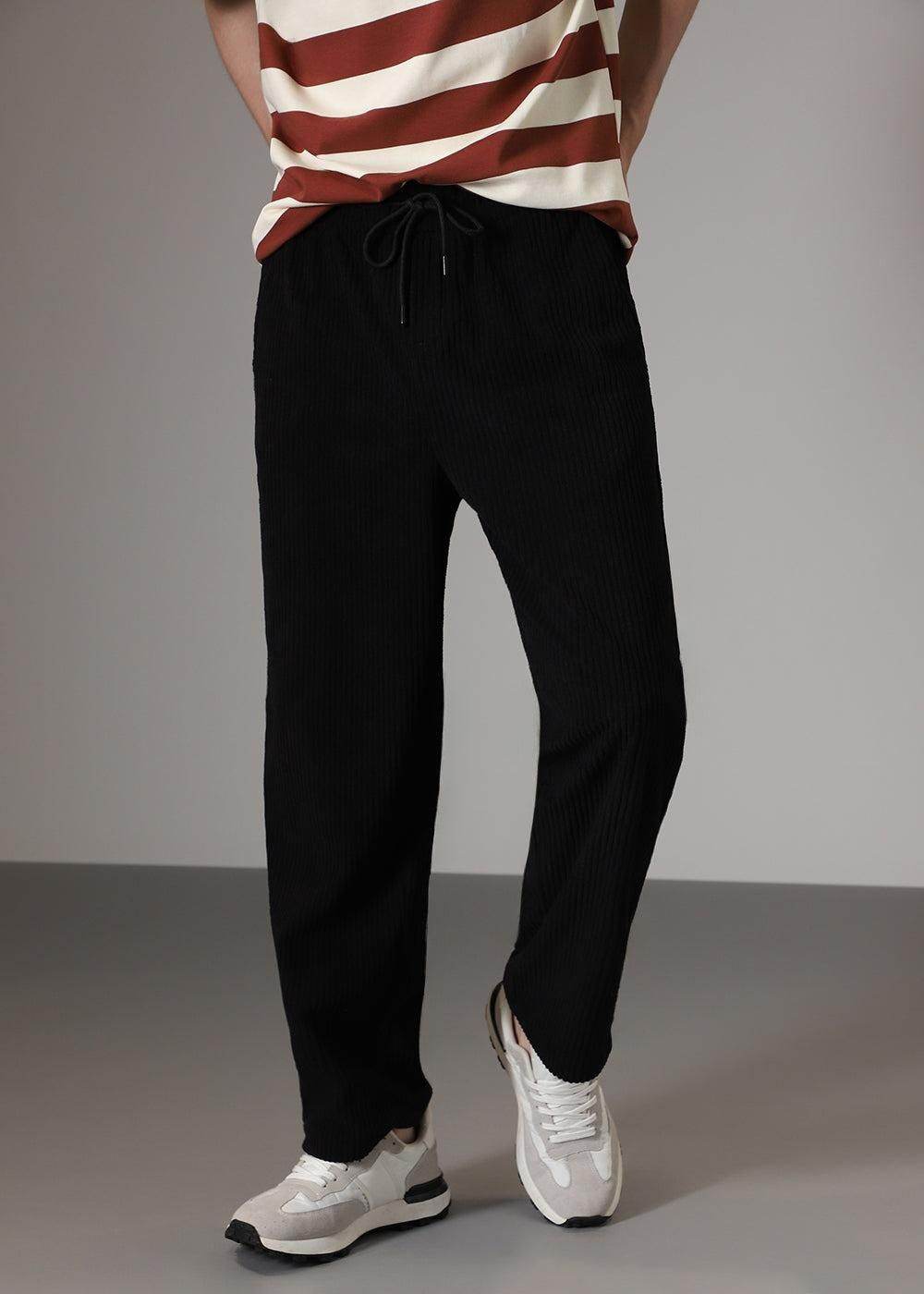 Combo of 2 Men's Caudray Fabric Stylish Pants ksqrf7-20-comfortable-mens-stylish-pants-black-caudray-fabric