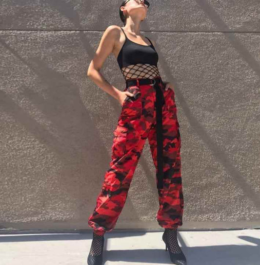 Stylish Camouflage Harem Pants ksqrf7-20-stylish-camouflage-harem-pants-red-black-denim Print Material
