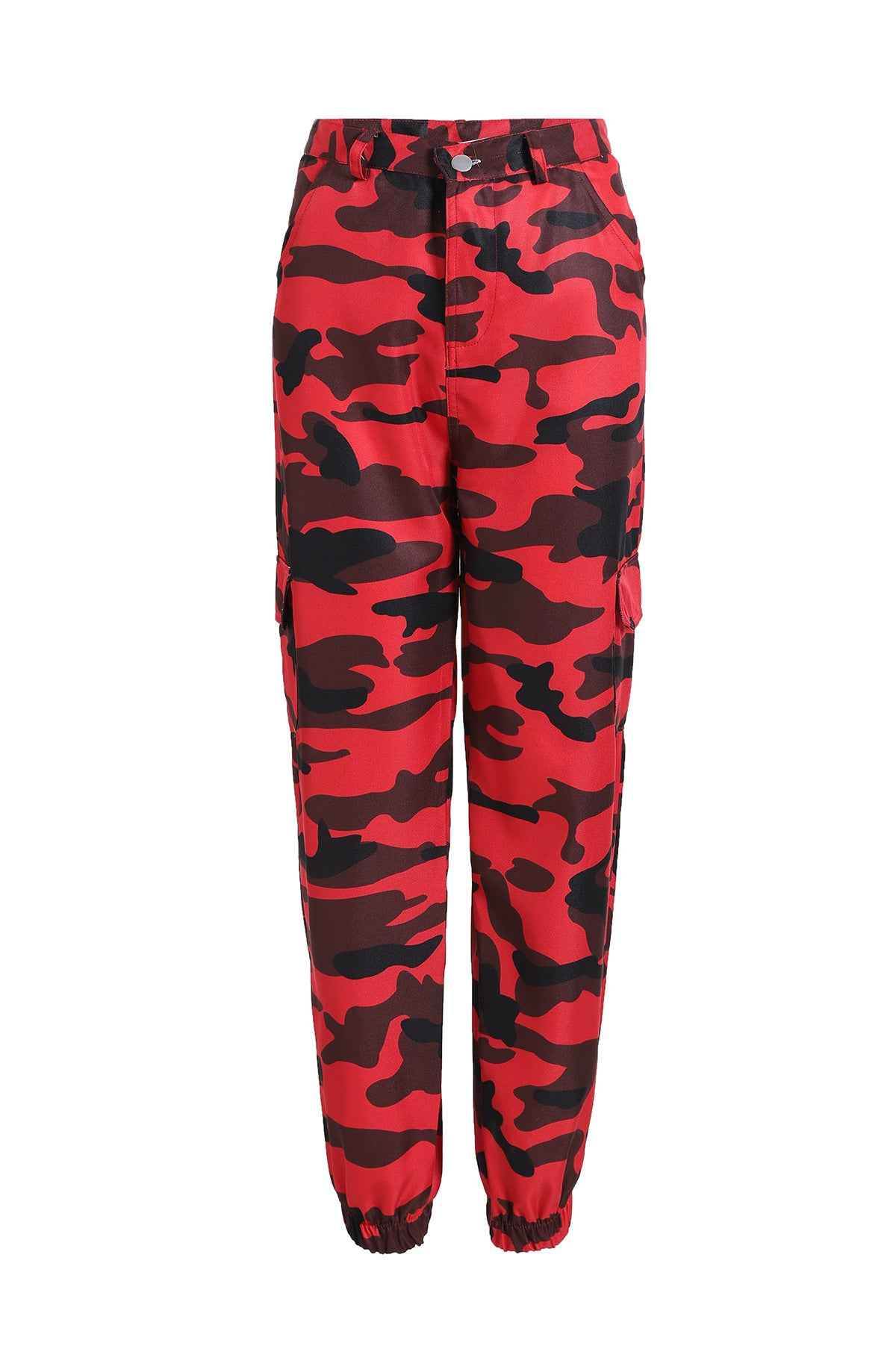 Red Stylish Camouflage Harem Pants ksqrf7-20-stylish-camouflage-harem-pants-red-black-print Print Material