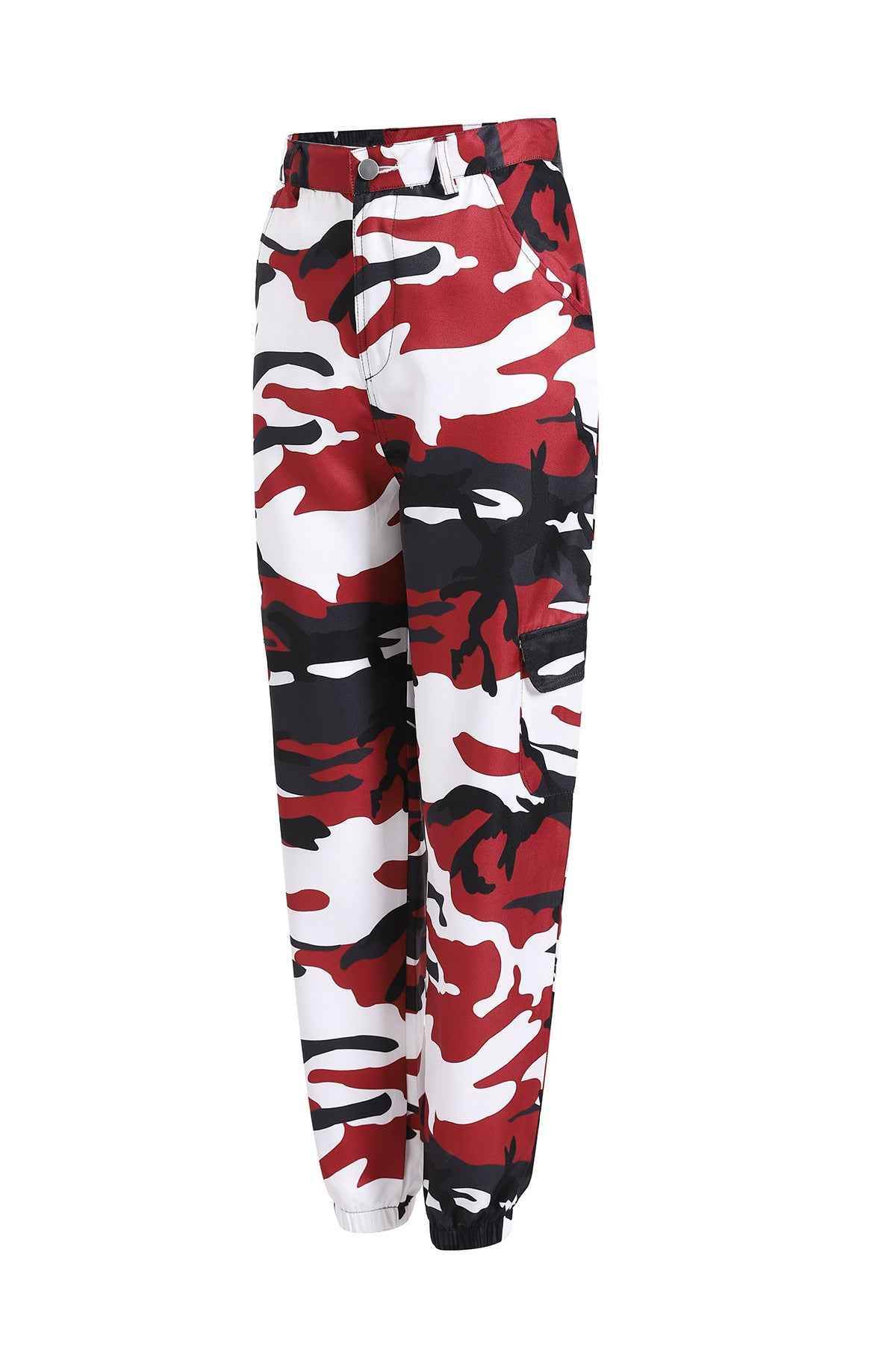 Red wine Stylish Camouflage Harem Pants ksqrf7-20-stylish-camouflage-harem-pants-red-black-white Print Material