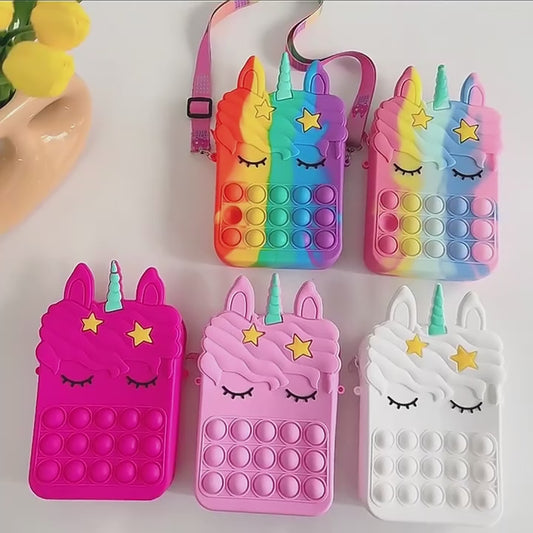 Pop It Unicorn Sling Bag for Girls | Cute Fun Small Size Kids Bag 🌈🦄