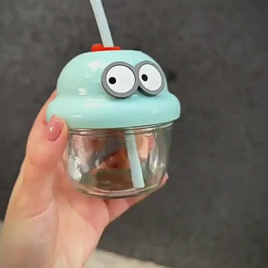 Cartoon Glass Cup 210 ml – Fun, Safe & Stylish Drinkware for All Ages